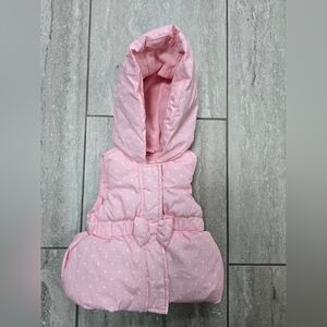Gymboree Pink Bow Baby GIRL Puffer Vest, 6-12 Months